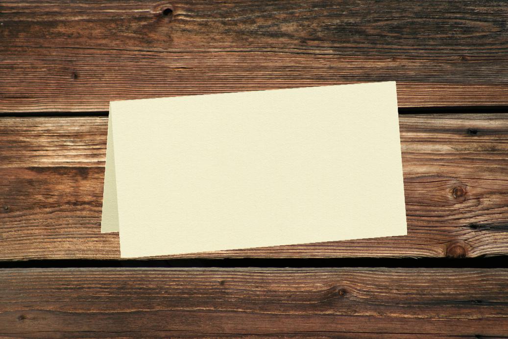 Tischkarten 50/100x100 mm Chamois gerippt 220 g/qm